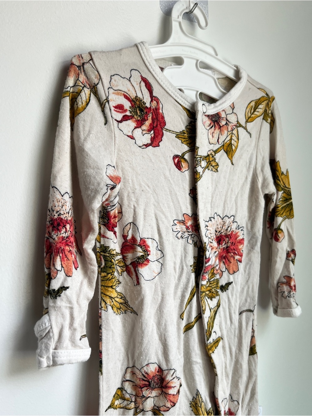 Little Bumps Goods Floral Bamboo Footless Zip Romper 0–3 Months